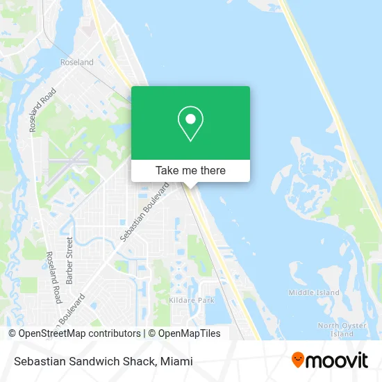 Sebastian Sandwich Shack map