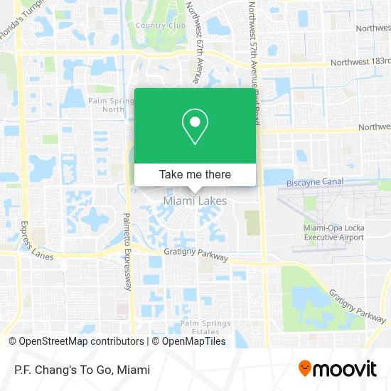 P.F. Chang's To Go map