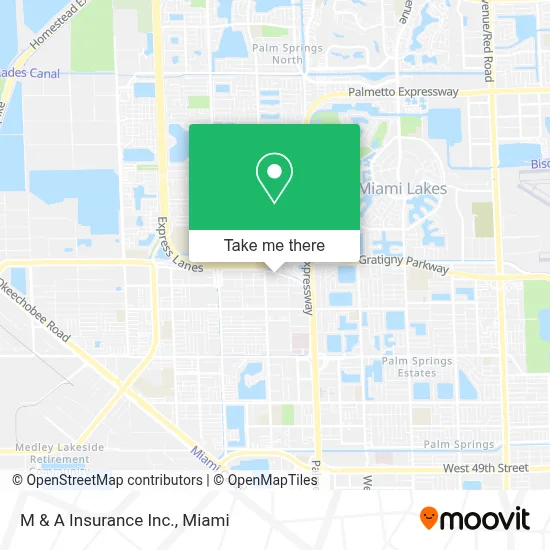 M & A Insurance Inc. map