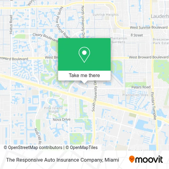The Responsive Auto Insurance Company map