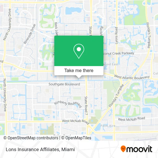 Lons Insurance Affiliates map