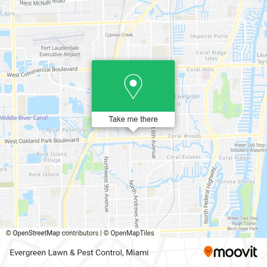 Evergreen Lawn & Pest Control map