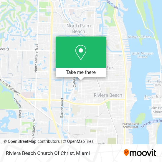 Riviera Beach Church Of Christ map