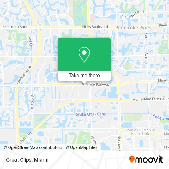 Great Clips map