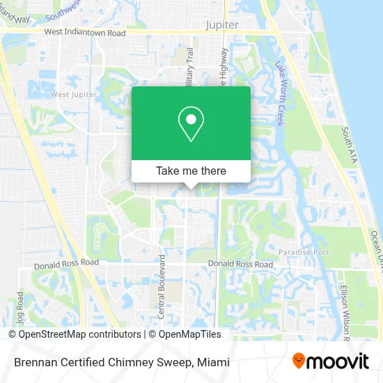 Brennan Certified Chimney Sweep map