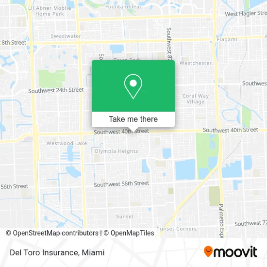 Del Toro Insurance map