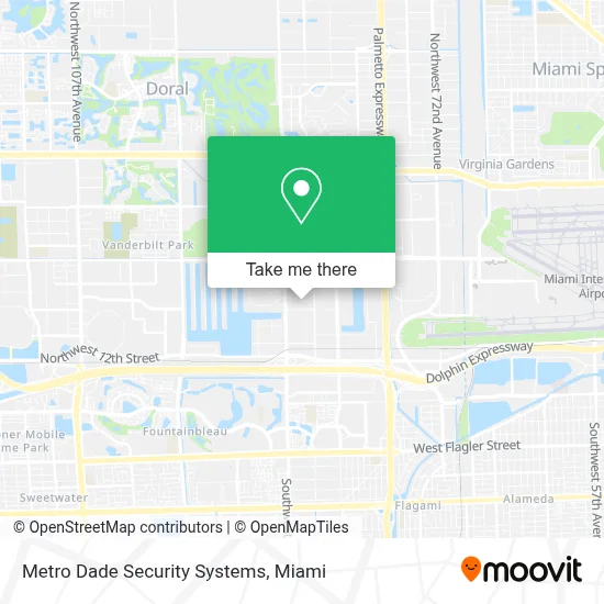 Metro Dade Security Systems map