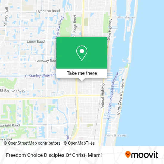 Freedom Choice Disciples Of Christ map