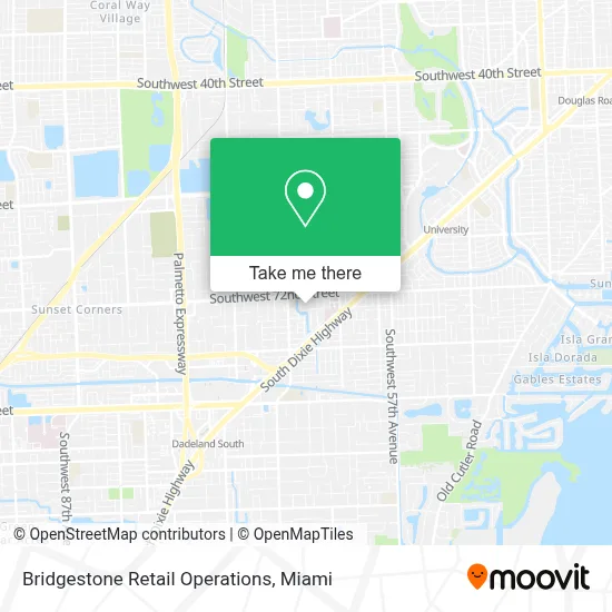 Bridgestone Retail Operations map