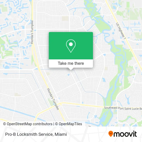 Pro-B Locksmith Service map
