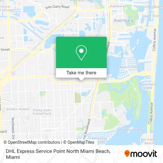 DHL Express Service Point North Miami Beach map