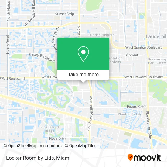 Locker Room by Lids map