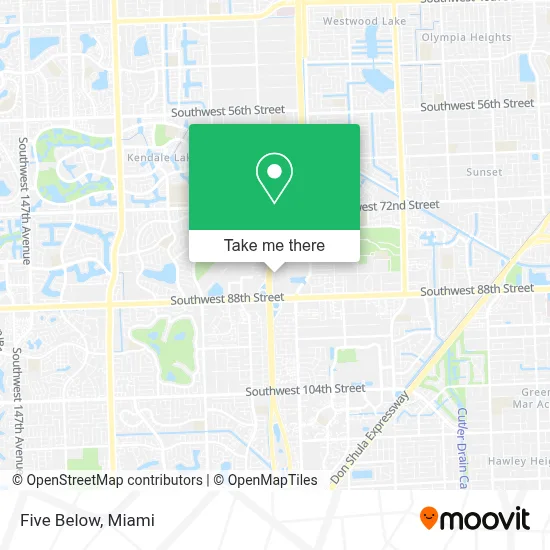 Five Below map