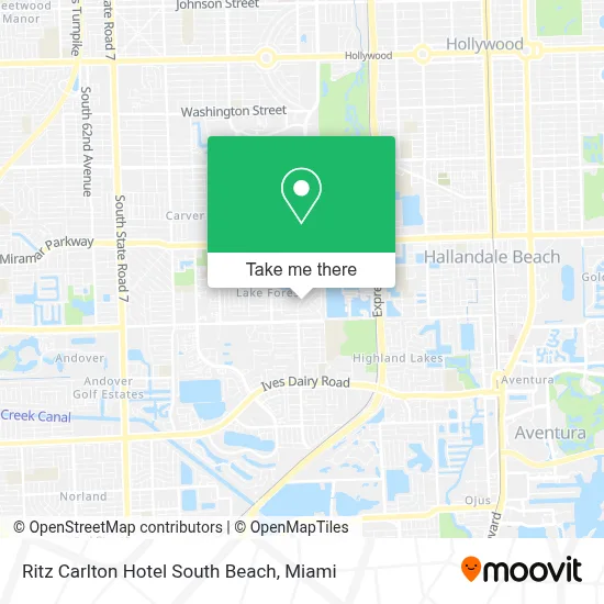 Ritz Carlton Hotel South Beach map