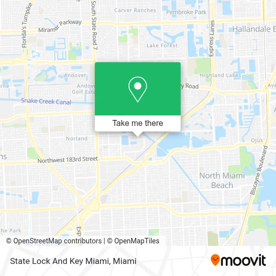 State Lock And Key Miami map