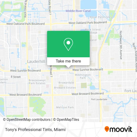 Tony's Professional Tints map