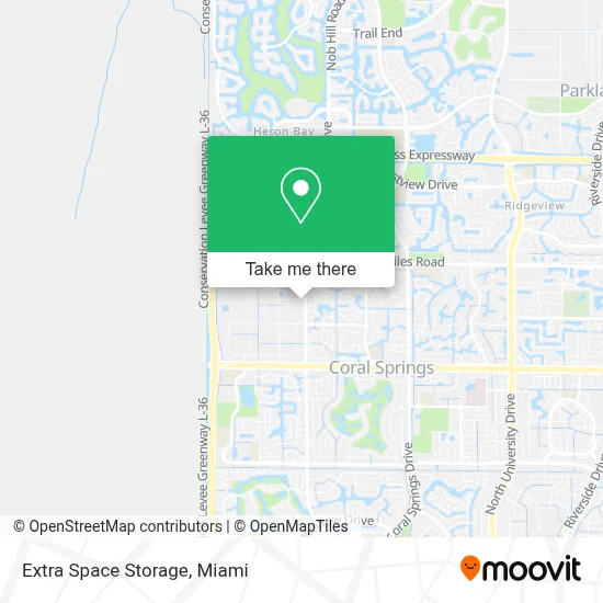 Extra Space Storage map