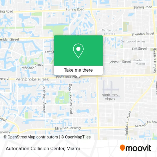 Autonation Collision Center map