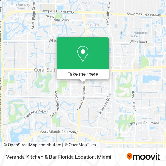 Veranda Kitchen & Bar Florida Location map
