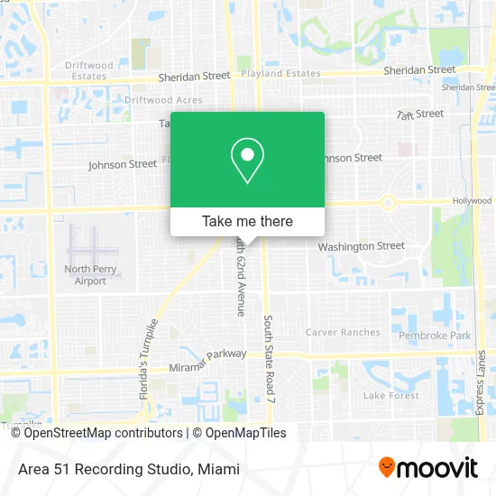 Area 51 Recording Studio map