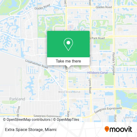 Extra Space Storage map