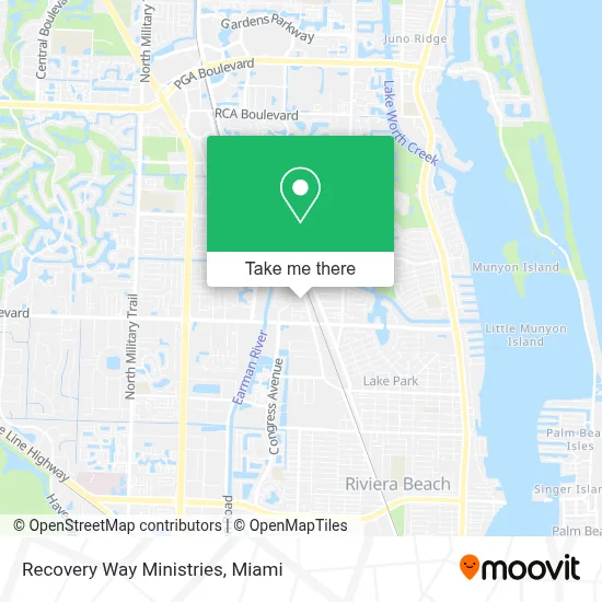 Recovery Way Ministries map