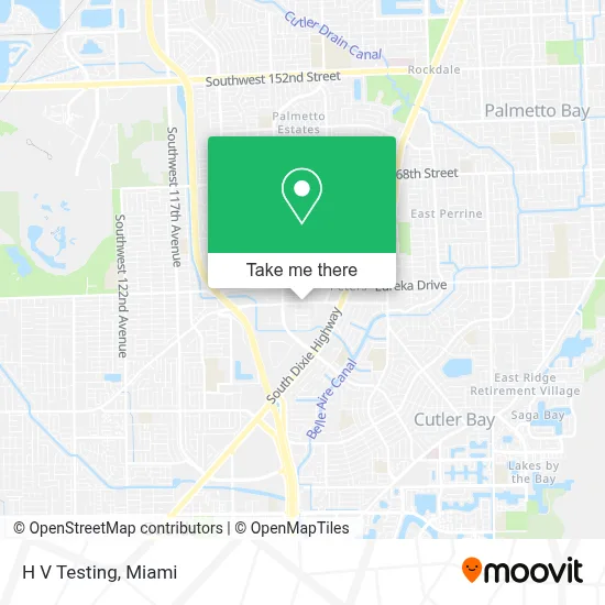 H V Testing map