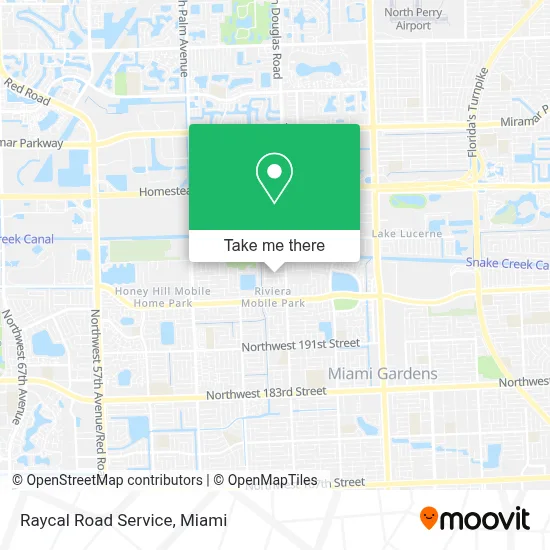 Raycal Road Service map