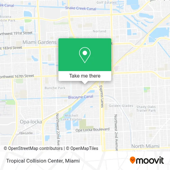 Tropical Collision Center map