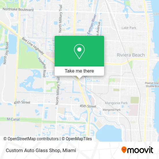 Custom Auto Glass Shop map