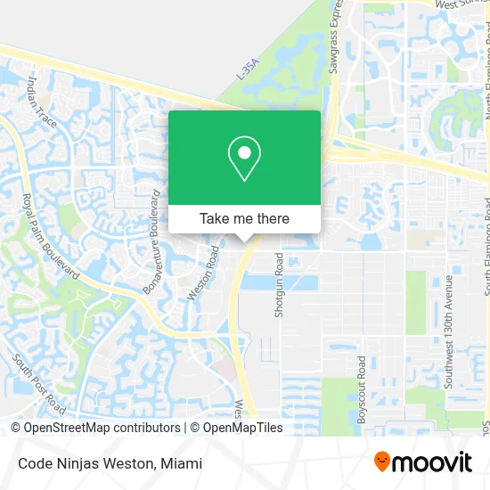 Code Ninjas Weston map