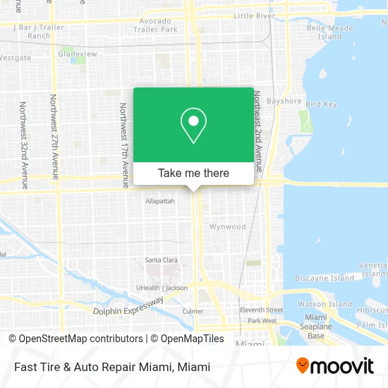 Fast Tire & Auto Repair Miami map