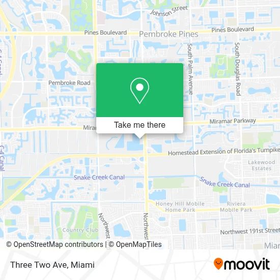 Three Two Ave map