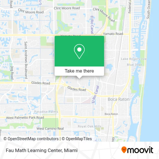 Fau Math Learning Center map