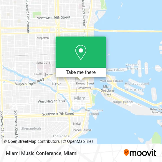 Miami Music Conference map