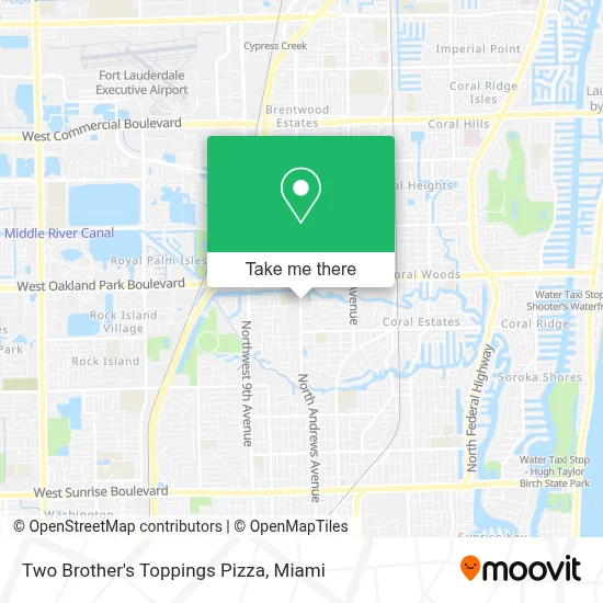 Two Brother's Toppings Pizza map