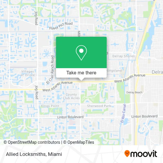 Allied Locksmiths map