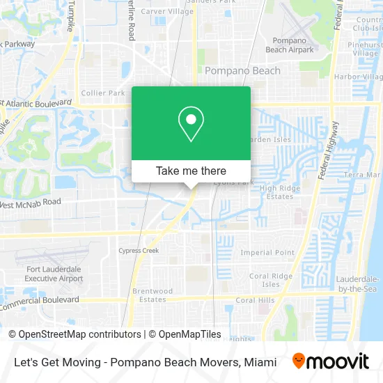 Let's Get Moving - Pompano Beach Movers map