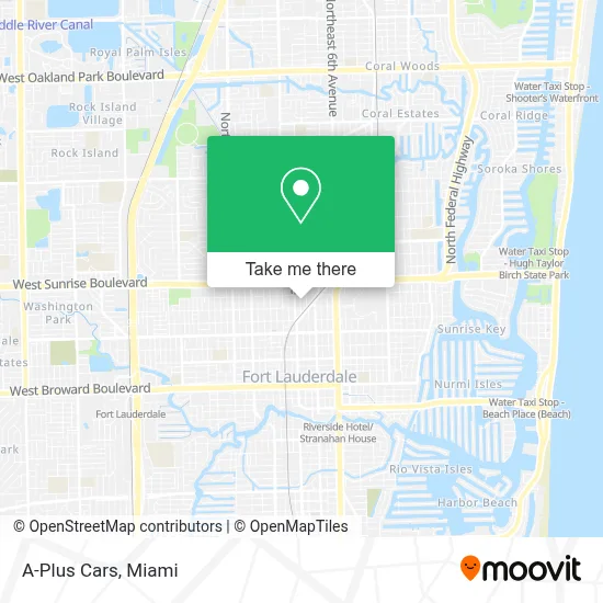 A-Plus Cars map