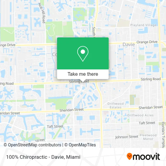 100% Chiropractic - Davie map