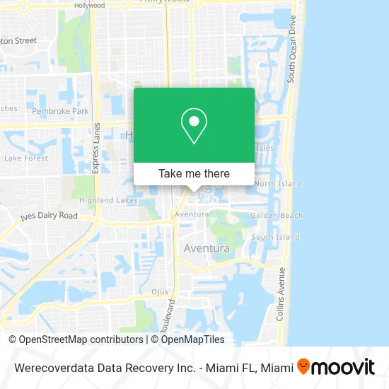 Werecoverdata Data Recovery Inc. - Miami FL map