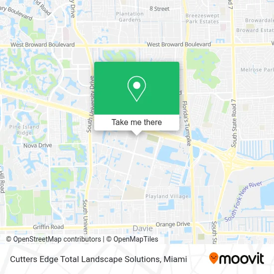 Cutters Edge Total Landscape Solutions map