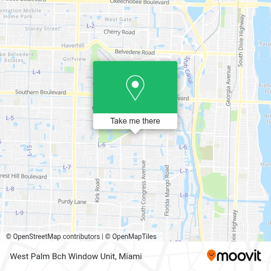 West Palm Bch Window Unit map