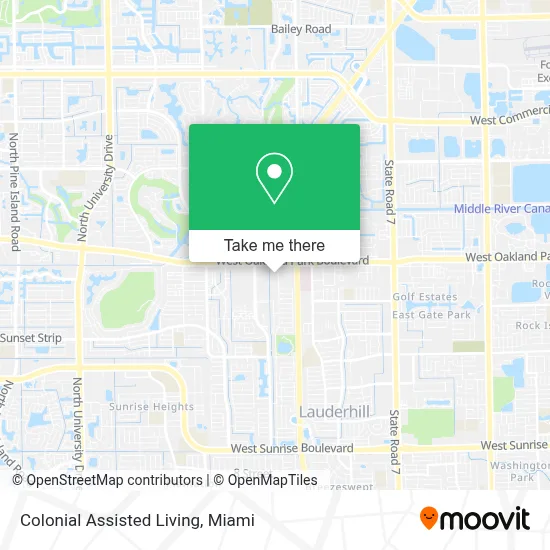 Colonial Assisted Living map