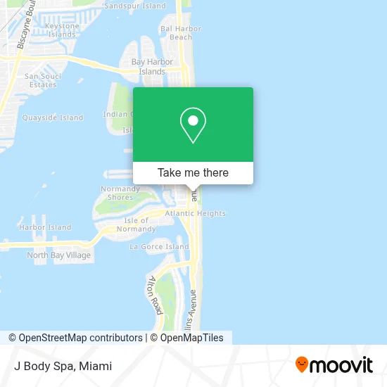 J Body Spa map