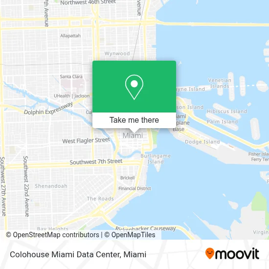 Colohouse Miami Data Center map