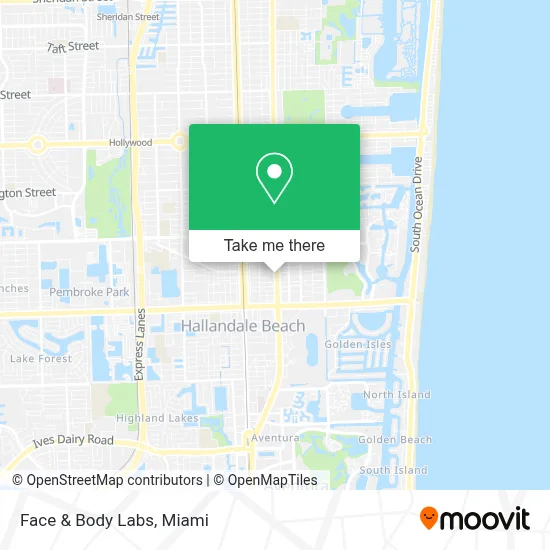 Face & Body Labs map