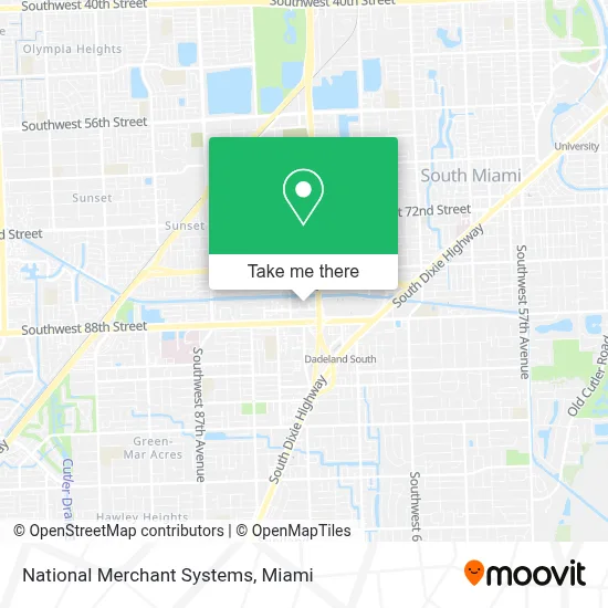 National Merchant Systems map