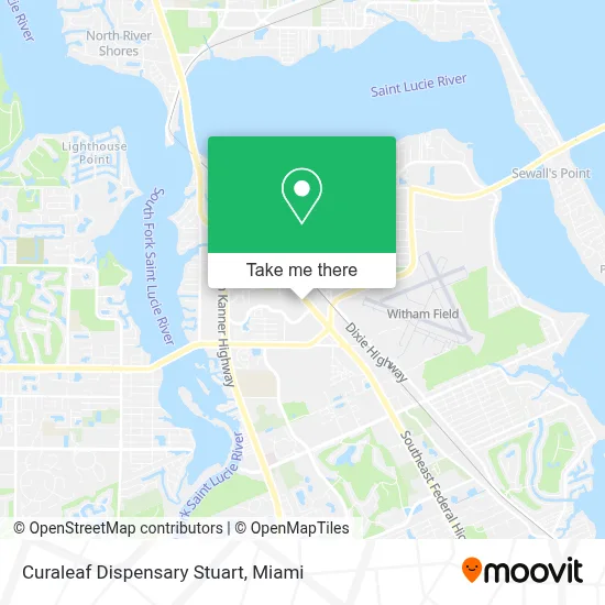 Curaleaf Dispensary Stuart map