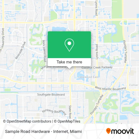 Sample Road Hardware - Internet map